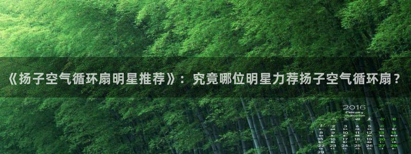 凯发国际平台登录：《扬子空气循环扇明星推荐》：究竟哪位明星力荐扬子空气循环扇？