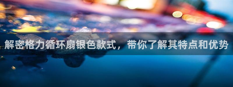 凯发国际网站官网：解密格力循环扇银色款式，带你了解其特点和优势