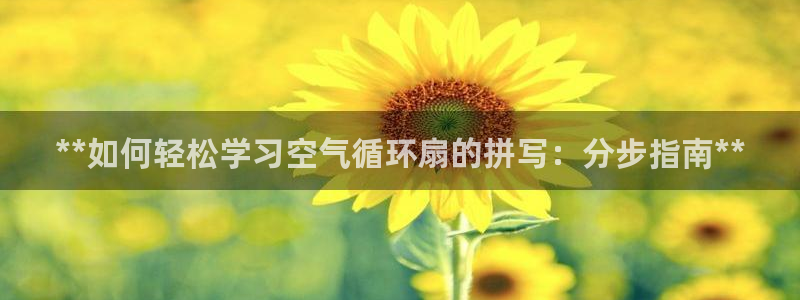 凯发手机官网：**如何轻松学习空气循环扇的拼写：分步指南**