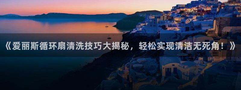 凯发k8登录首页：《爱丽斯循环扇清洗技巧大揭秘，轻松实现清洁无死角！》